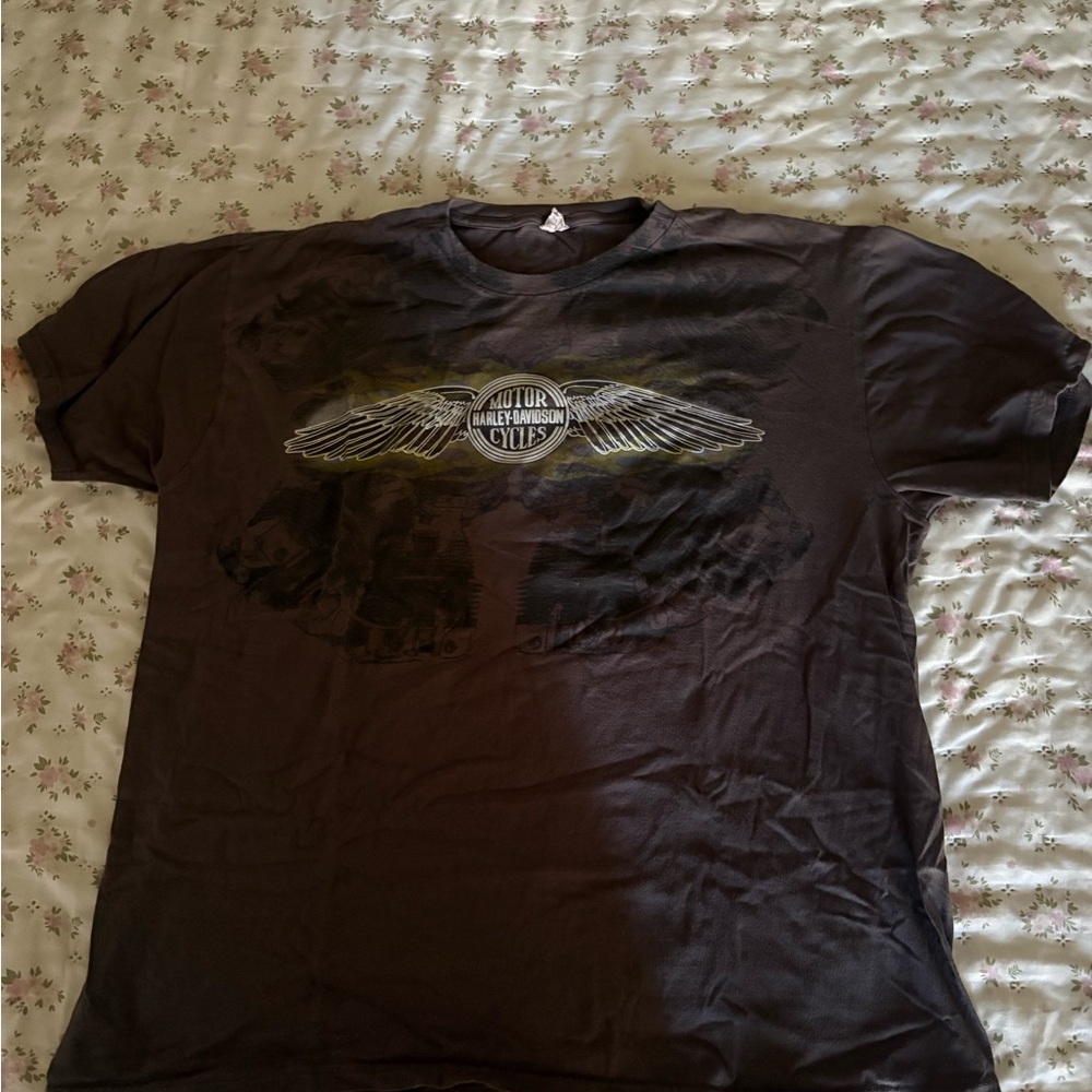 Harley-Davidson Black T-Shirt with Winged Logo